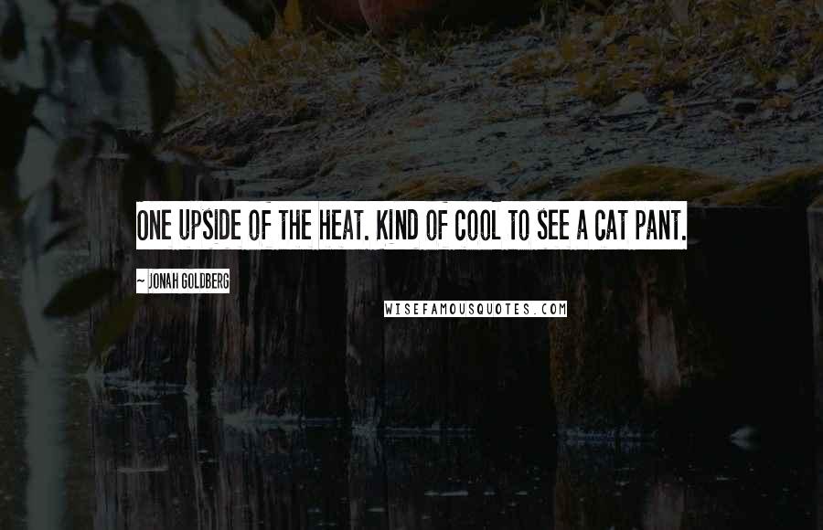 Jonah Goldberg Quotes: One upside of the heat. Kind of cool to see a cat pant.