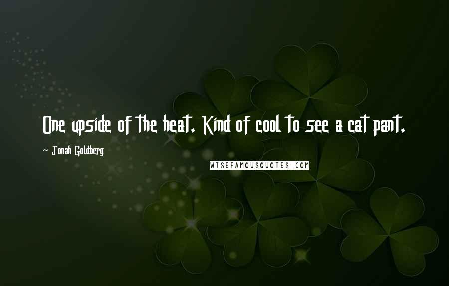 Jonah Goldberg Quotes: One upside of the heat. Kind of cool to see a cat pant.