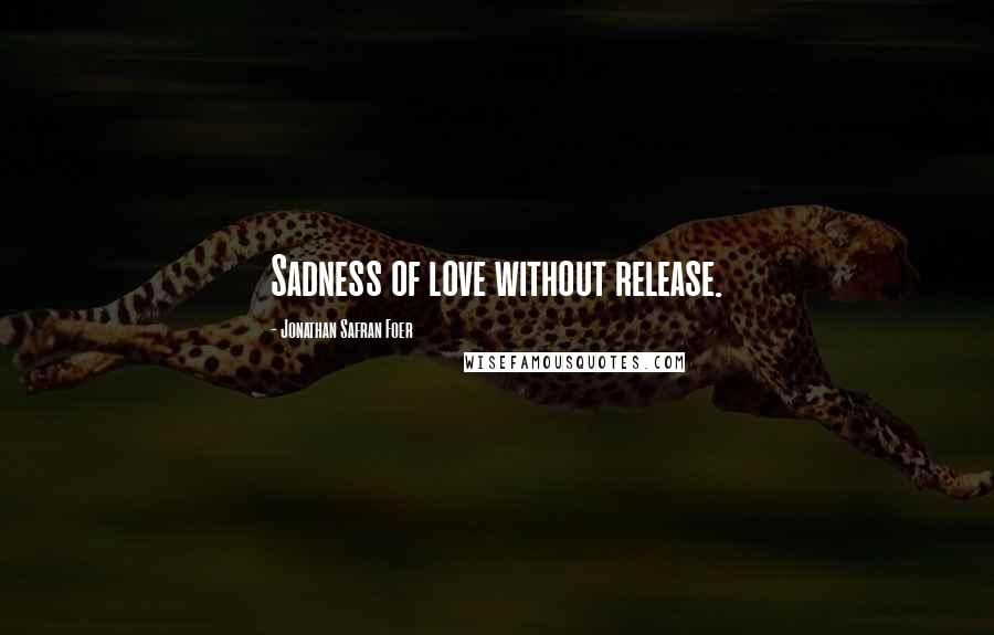 Jonathan Safran Foer Quotes: Sadness of love without release.