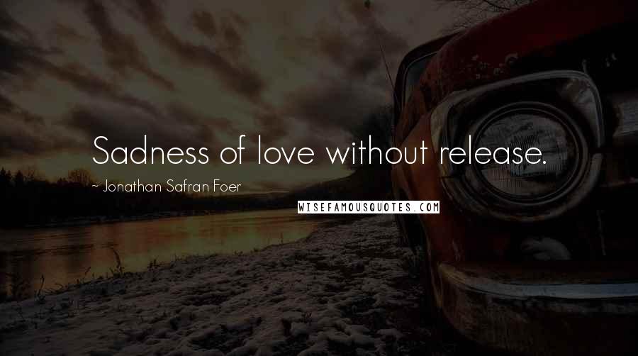 Jonathan Safran Foer Quotes: Sadness of love without release.