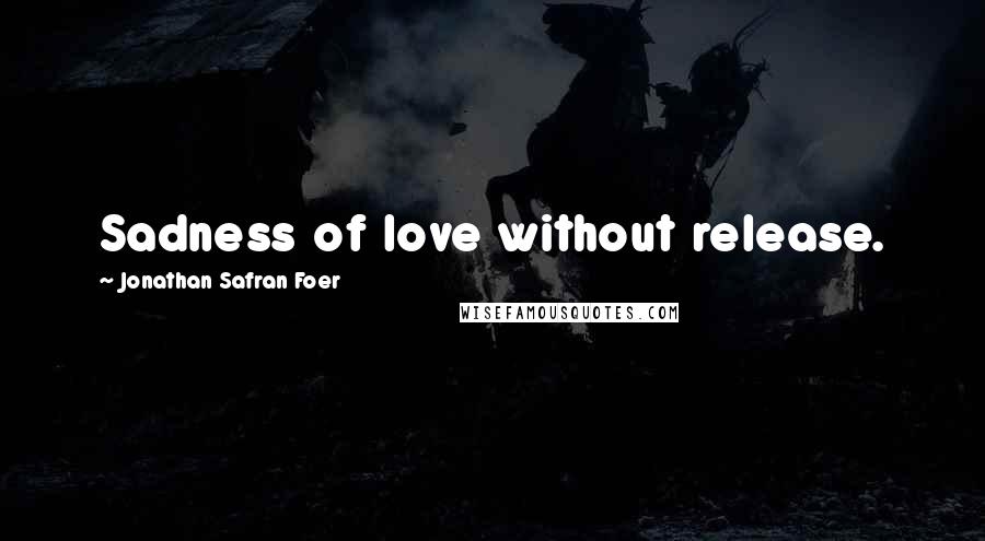 Jonathan Safran Foer Quotes: Sadness of love without release.