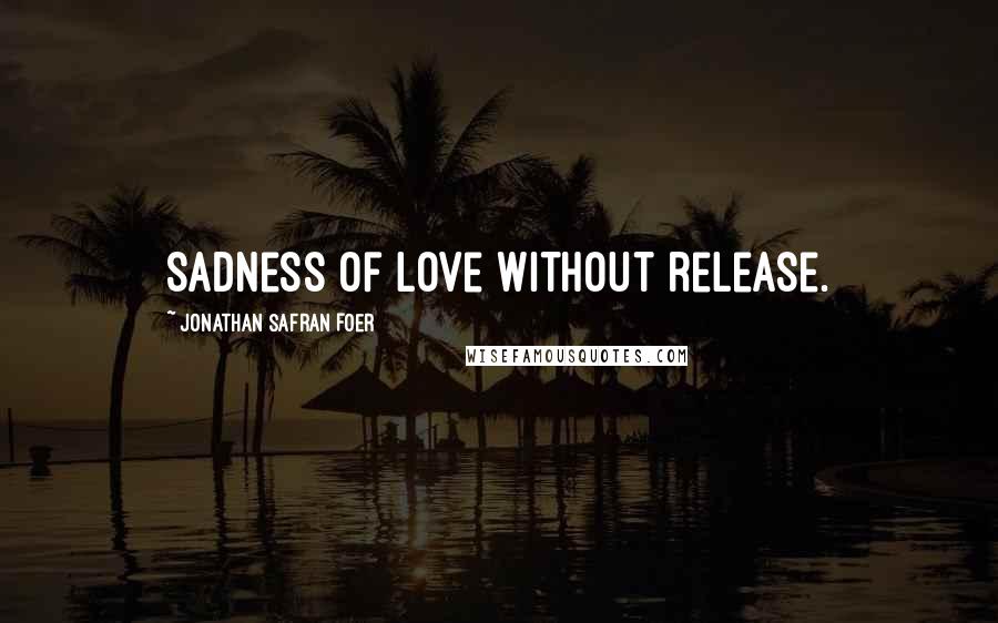 Jonathan Safran Foer Quotes: Sadness of love without release.