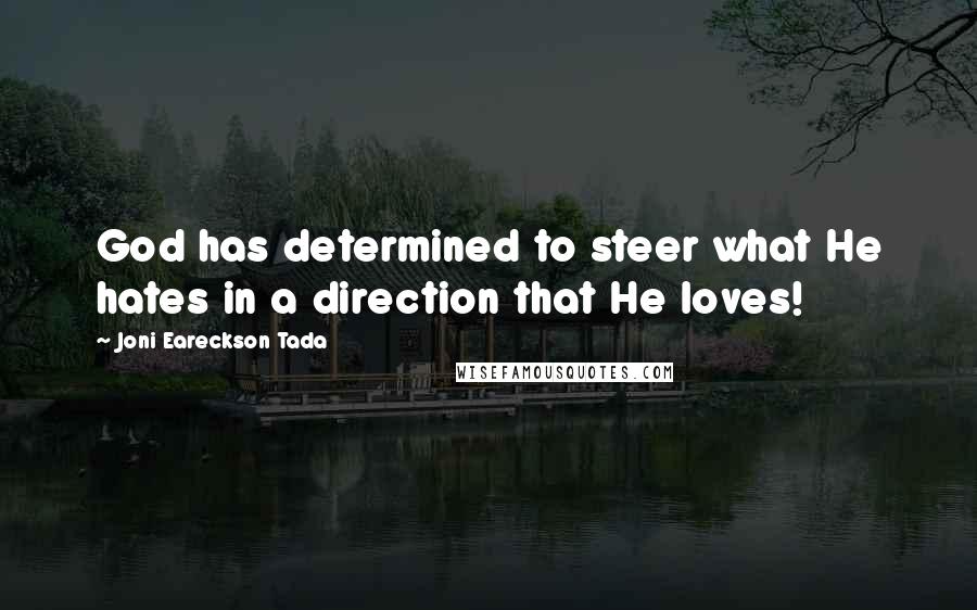 Joni Eareckson Tada Quotes: God has determined to steer what He hates in a direction that He loves!