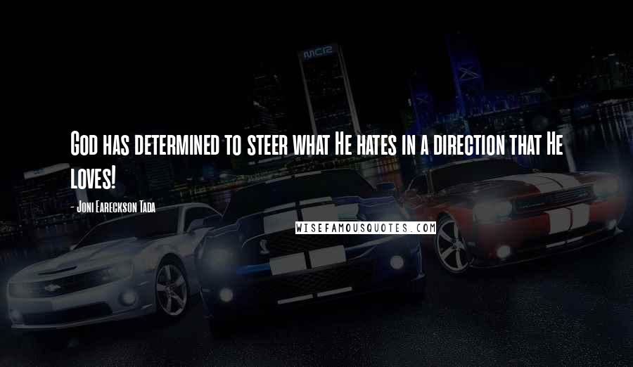 Joni Eareckson Tada Quotes: God has determined to steer what He hates in a direction that He loves!