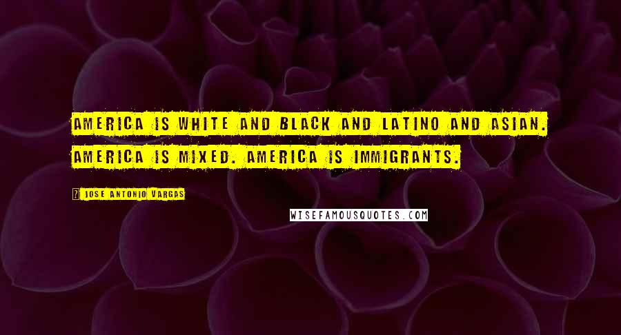 Jose Antonio Vargas Quotes: America is White and Black and Latino and Asian. America is mixed. America is immigrants.