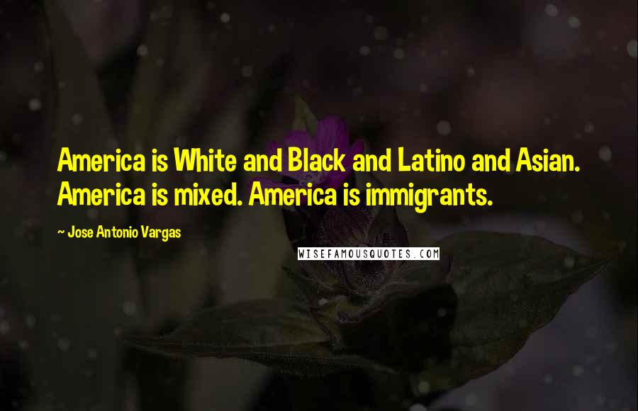 Jose Antonio Vargas Quotes: America is White and Black and Latino and Asian. America is mixed. America is immigrants.