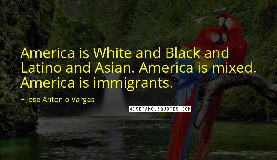 Jose Antonio Vargas Quotes: America is White and Black and Latino and Asian. America is mixed. America is immigrants.
