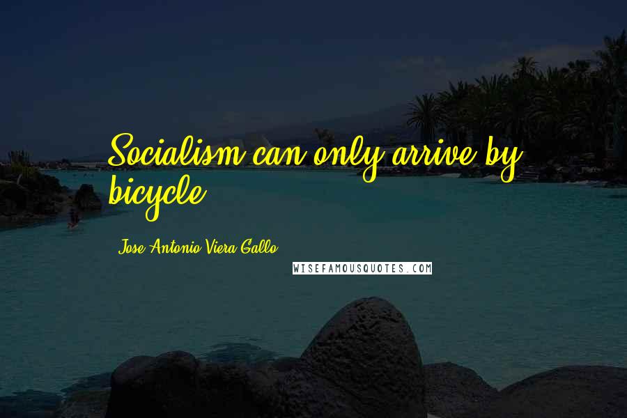 Jose Antonio Viera-Gallo Quotes: Socialism can only arrive by bicycle.