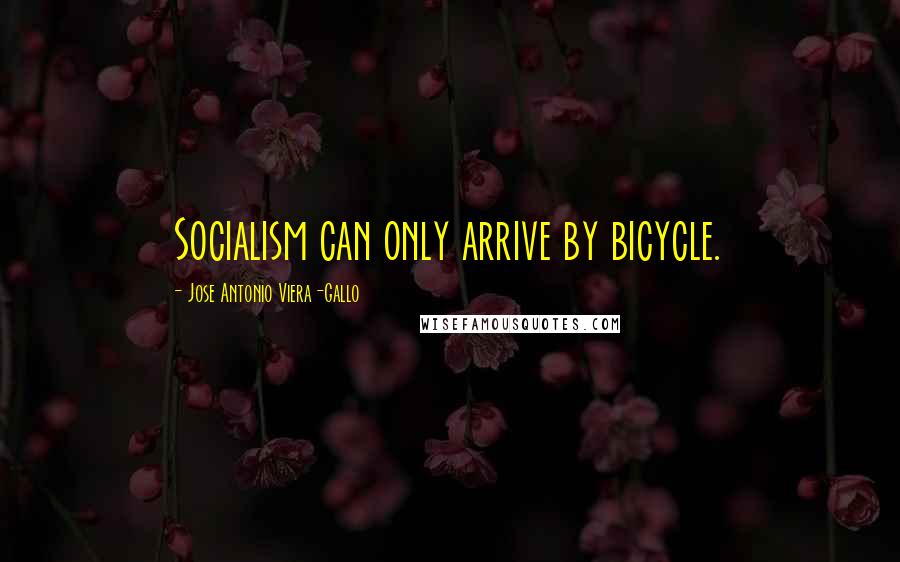 Jose Antonio Viera-Gallo Quotes: Socialism can only arrive by bicycle.