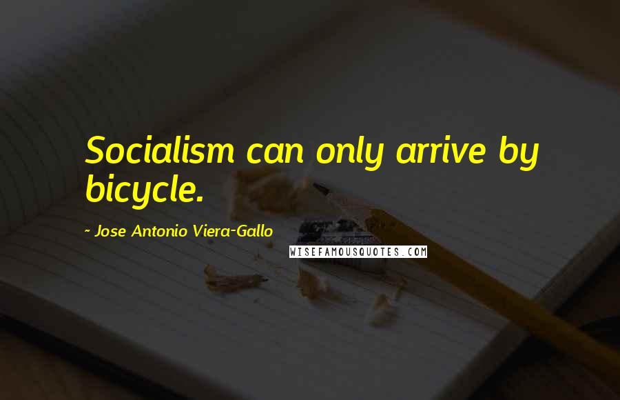 Jose Antonio Viera-Gallo Quotes: Socialism can only arrive by bicycle.