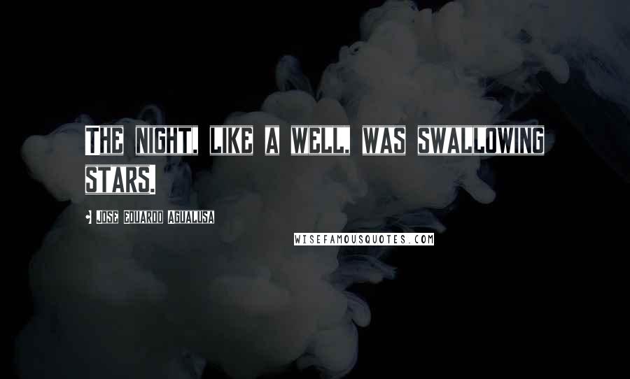 Jose Eduardo Agualusa Quotes: The night, like a well, was swallowing stars.