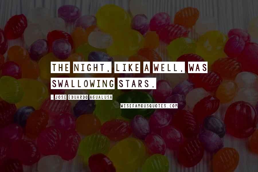 Jose Eduardo Agualusa Quotes: The night, like a well, was swallowing stars.