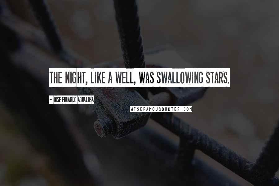 Jose Eduardo Agualusa Quotes: The night, like a well, was swallowing stars.