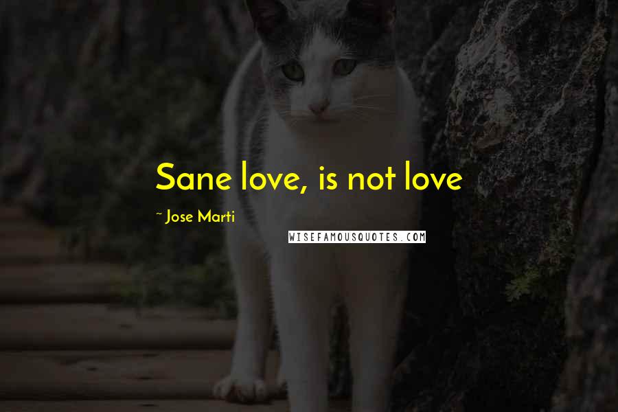 Jose Marti Quotes: Sane love, is not love