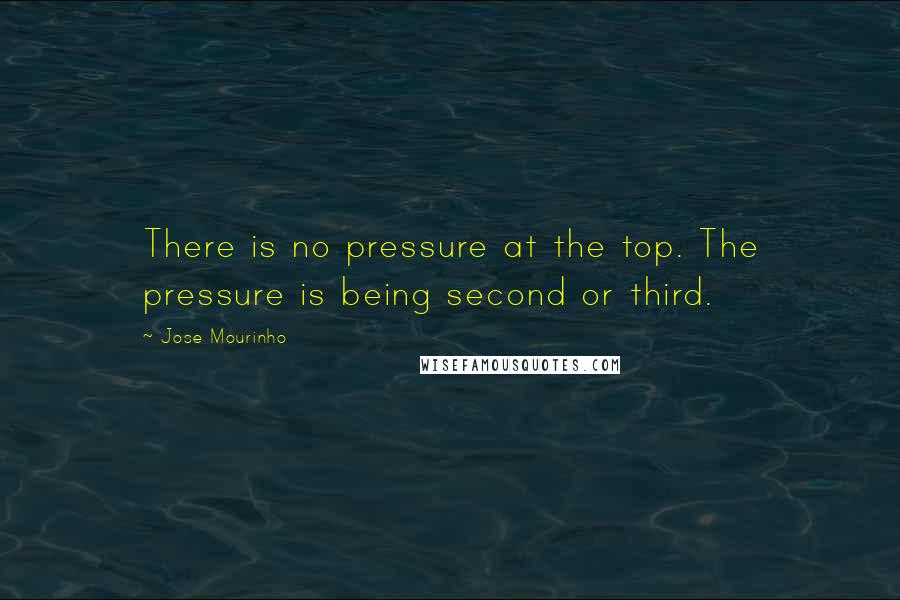 Jose Mourinho Quotes: There is no pressure at the top. The pressure is being second or third.