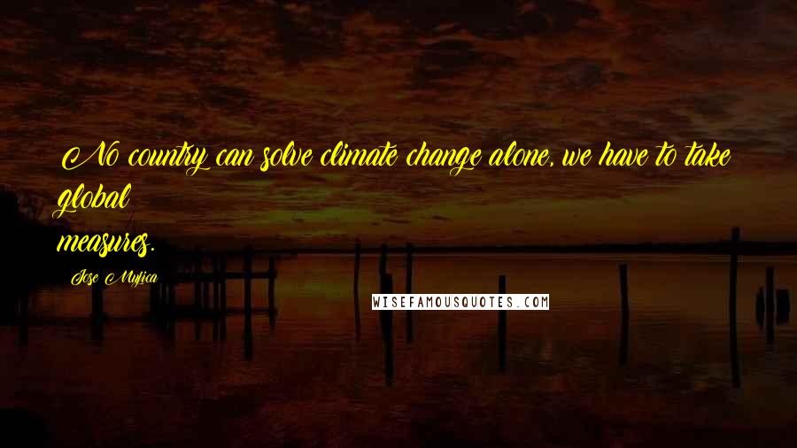 Jose Mujica Quotes: No country can solve climate change alone, we have to take global measures.