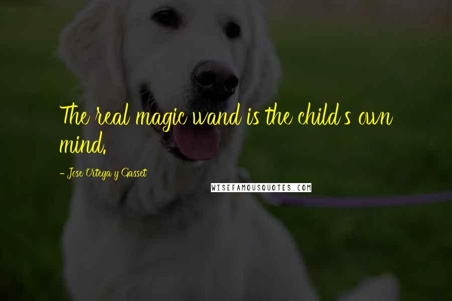 Jose Ortega Y Gasset Quotes: The real magic wand is the child's own mind.