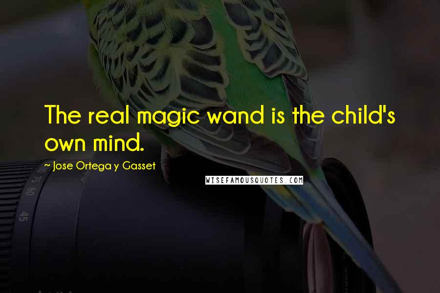 Jose Ortega Y Gasset Quotes: The real magic wand is the child's own mind.