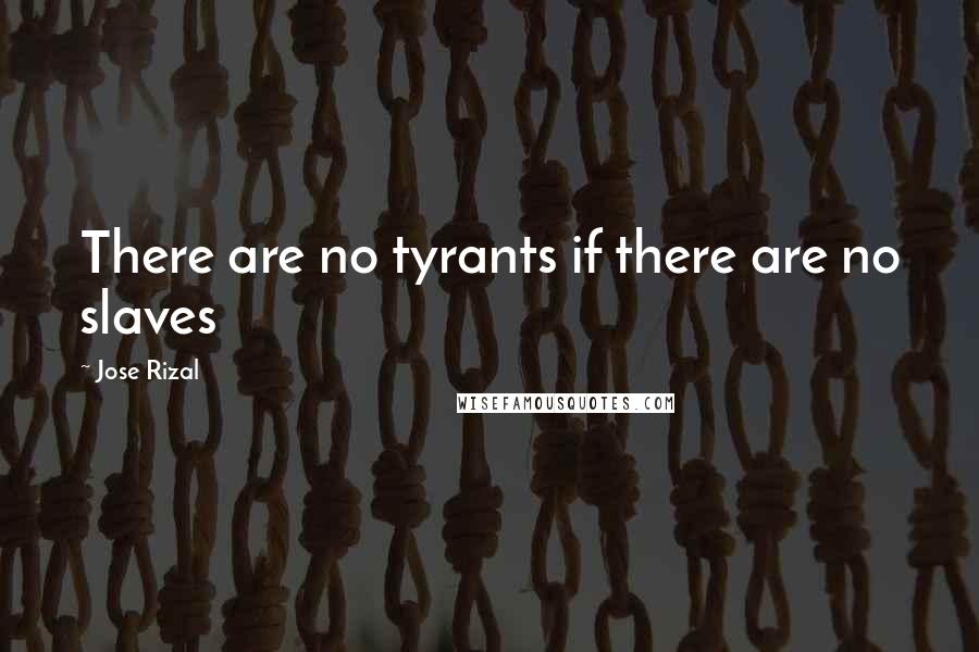 Jose Rizal Quotes: There are no tyrants if there are no slaves