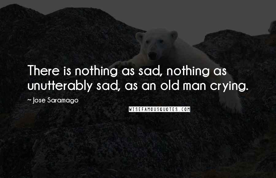 Jose Saramago Quotes: There is nothing as sad, nothing as unutterably sad, as an old man crying.