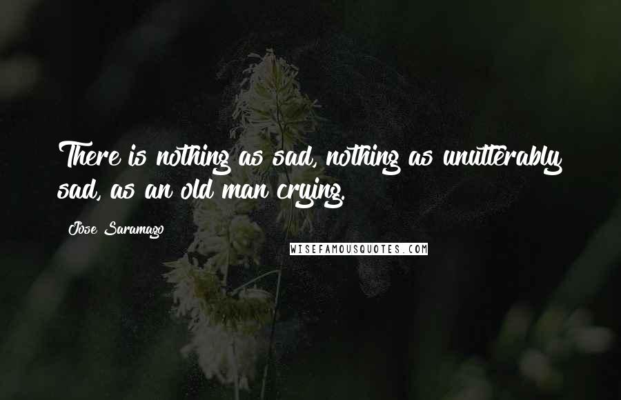 Jose Saramago Quotes: There is nothing as sad, nothing as unutterably sad, as an old man crying.