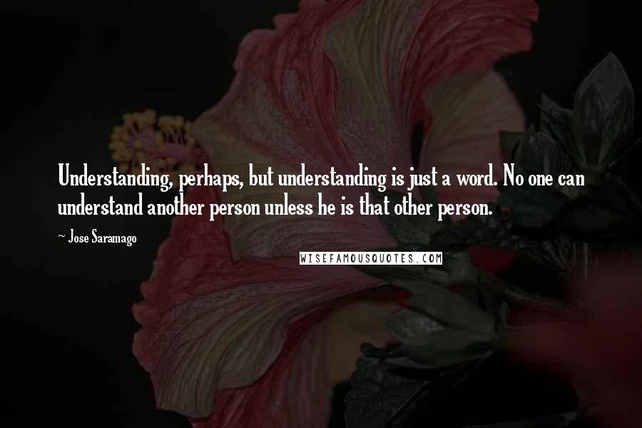 Jose Saramago Quotes: Understanding, perhaps, but understanding is just a word. No one can understand another person unless he is that other person.