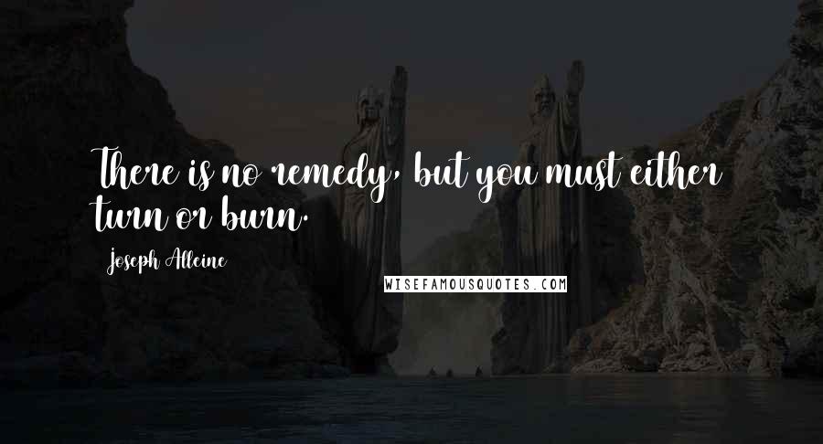 Joseph Alleine Quotes: There is no remedy, but you must either turn or burn.