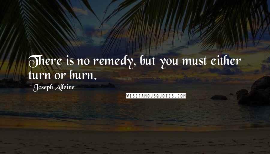 Joseph Alleine Quotes: There is no remedy, but you must either turn or burn.