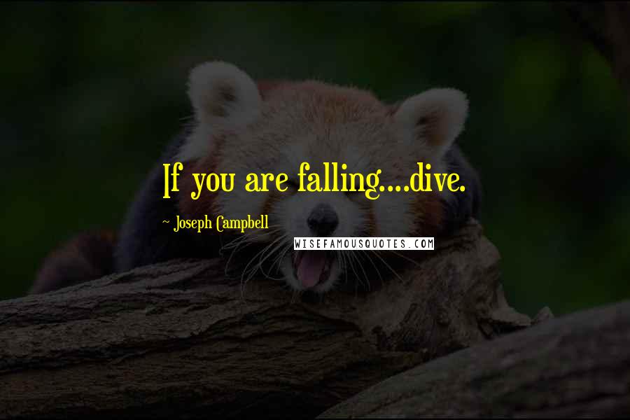 Joseph Campbell Quotes: If you are falling....dive.
