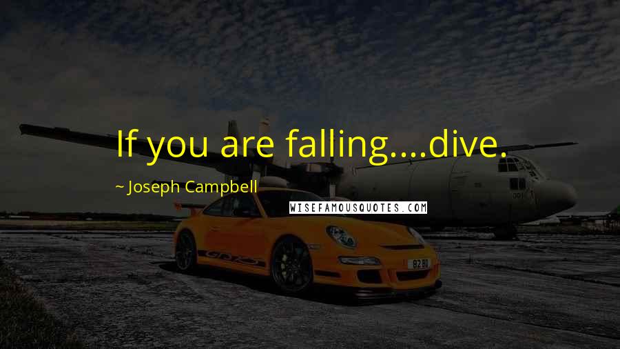 Joseph Campbell Quotes: If you are falling....dive.