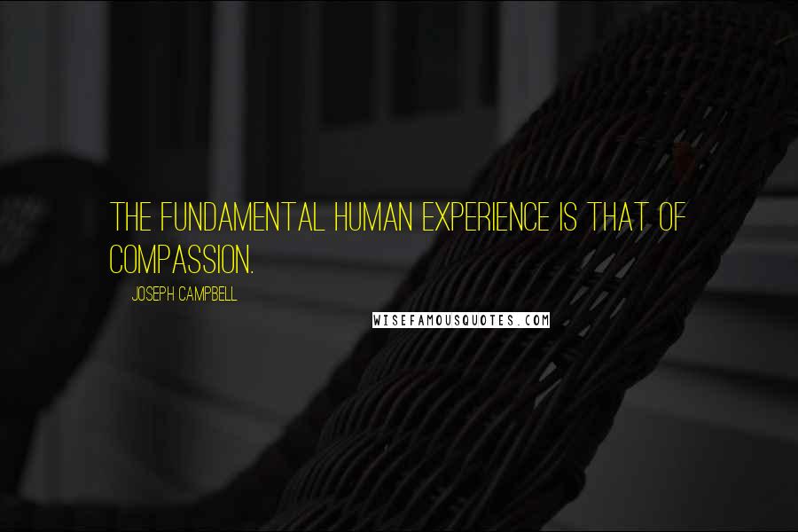 Joseph Campbell Quotes: The fundamental human experience is that of compassion.