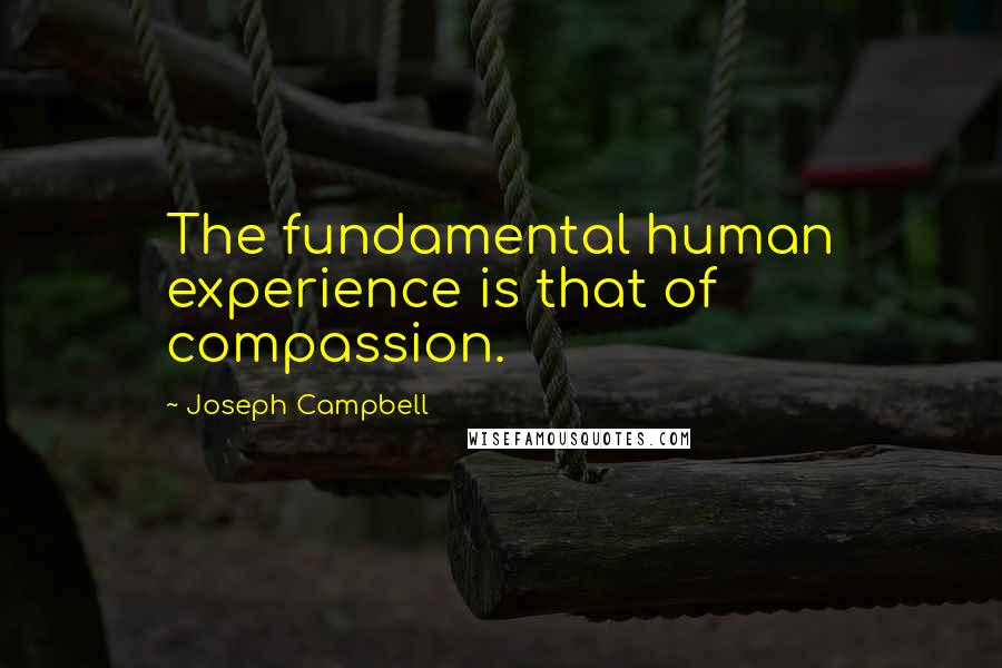 Joseph Campbell Quotes: The fundamental human experience is that of compassion.