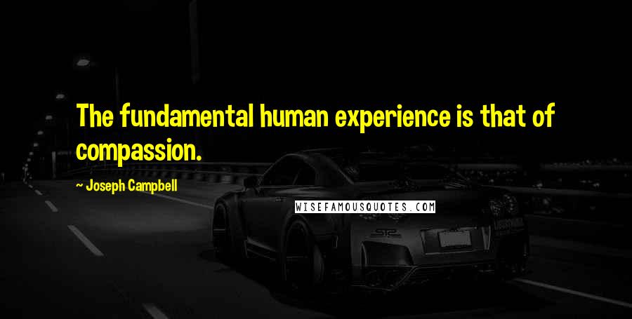 Joseph Campbell Quotes: The fundamental human experience is that of compassion.