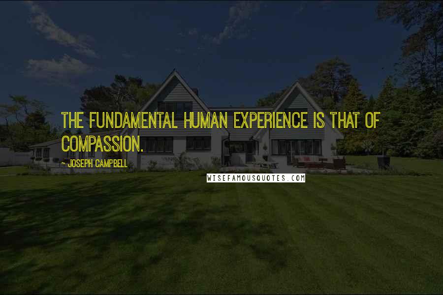 Joseph Campbell Quotes: The fundamental human experience is that of compassion.