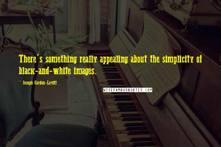 Joseph Gordon-Levitt Quotes: There's something really appealing about the simplicity of black-and-white images.
