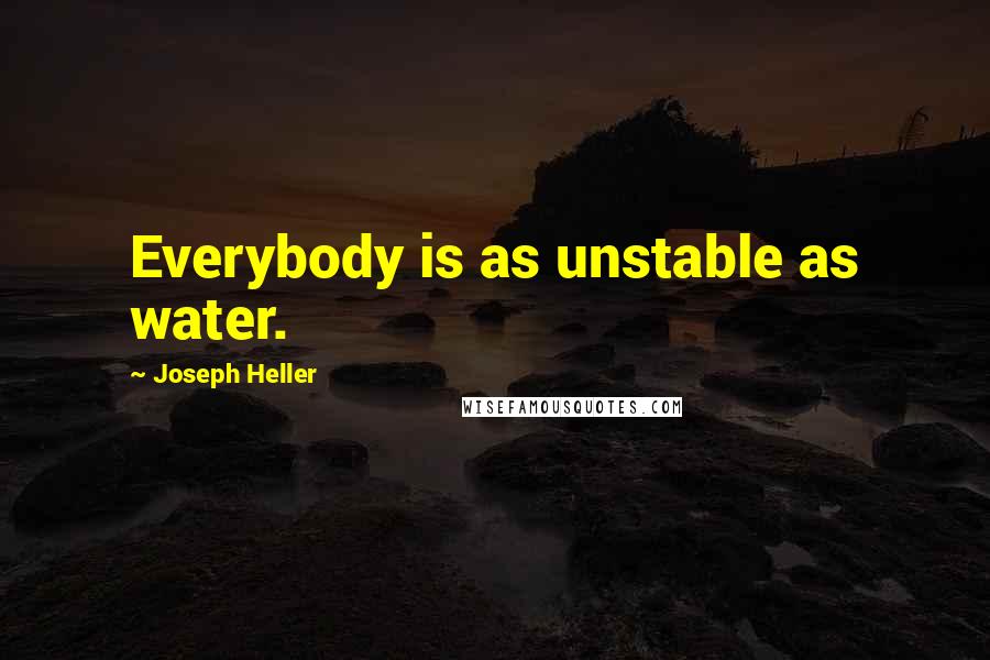 Joseph Heller Quotes: Everybody is as unstable as water.