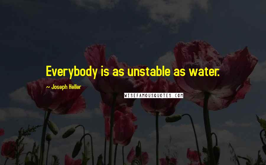 Joseph Heller Quotes: Everybody is as unstable as water.