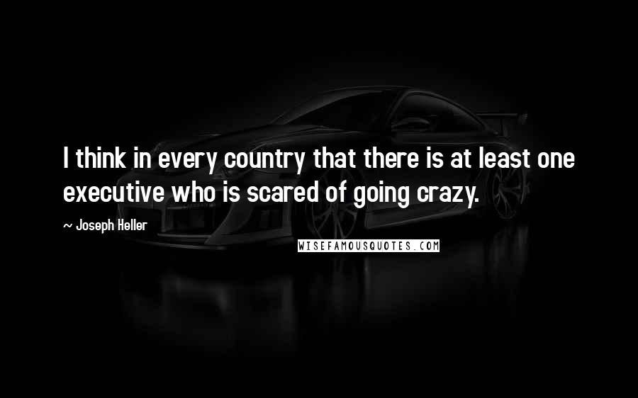 Joseph Heller Quotes: I think in every country that there is at least one executive who is scared of going crazy.