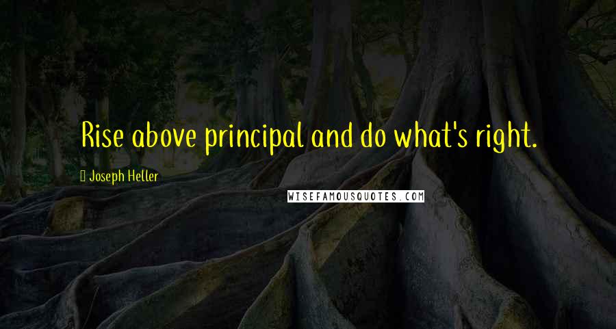 Joseph Heller Quotes: Rise above principal and do what's right.