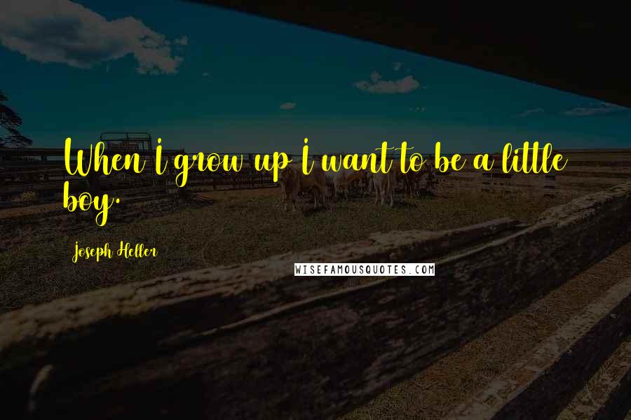 Joseph Heller Quotes: When I grow up I want to be a little boy.