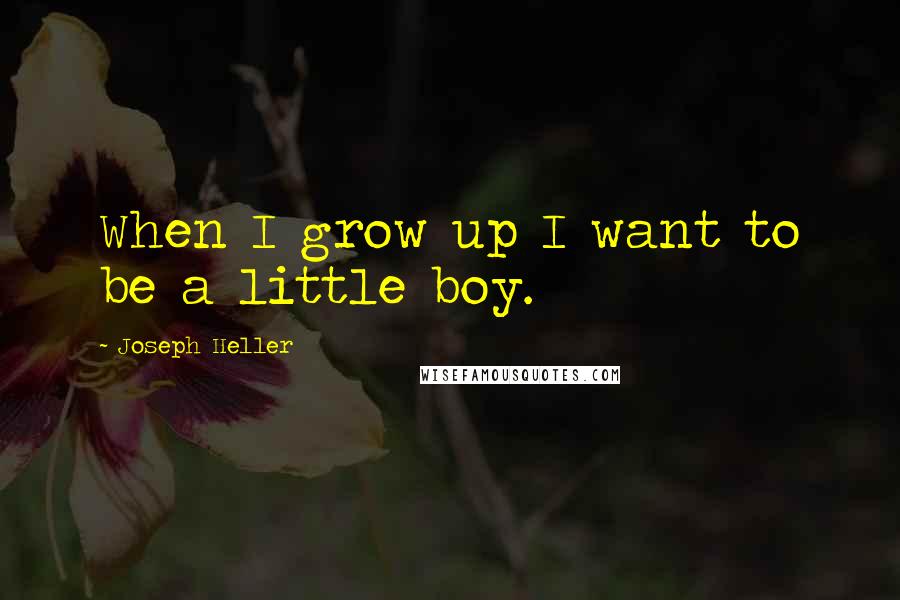 Joseph Heller Quotes: When I grow up I want to be a little boy.