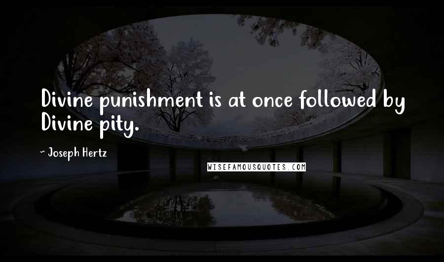 Joseph Hertz Quotes: Divine punishment is at once followed by Divine pity.