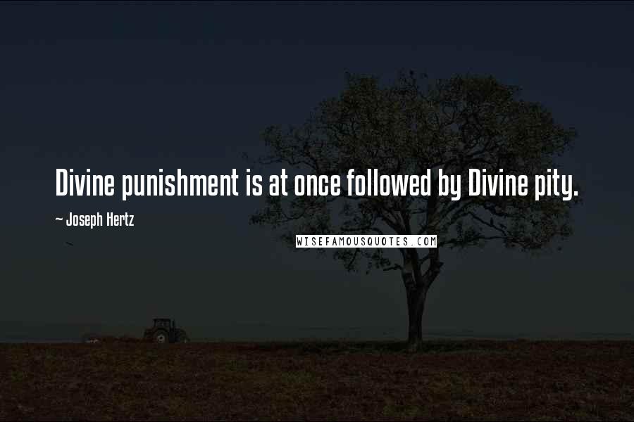 Joseph Hertz Quotes: Divine punishment is at once followed by Divine pity.