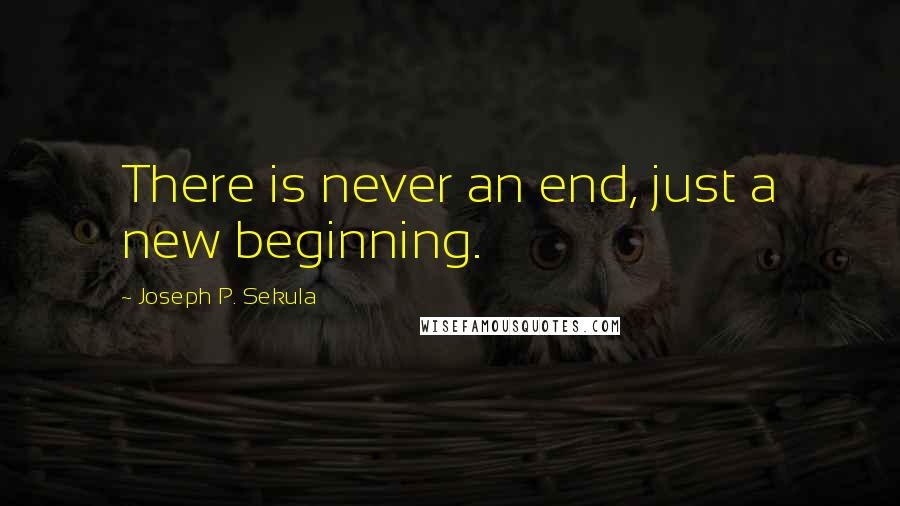 Joseph P. Sekula Quotes: There is never an end, just a new beginning.