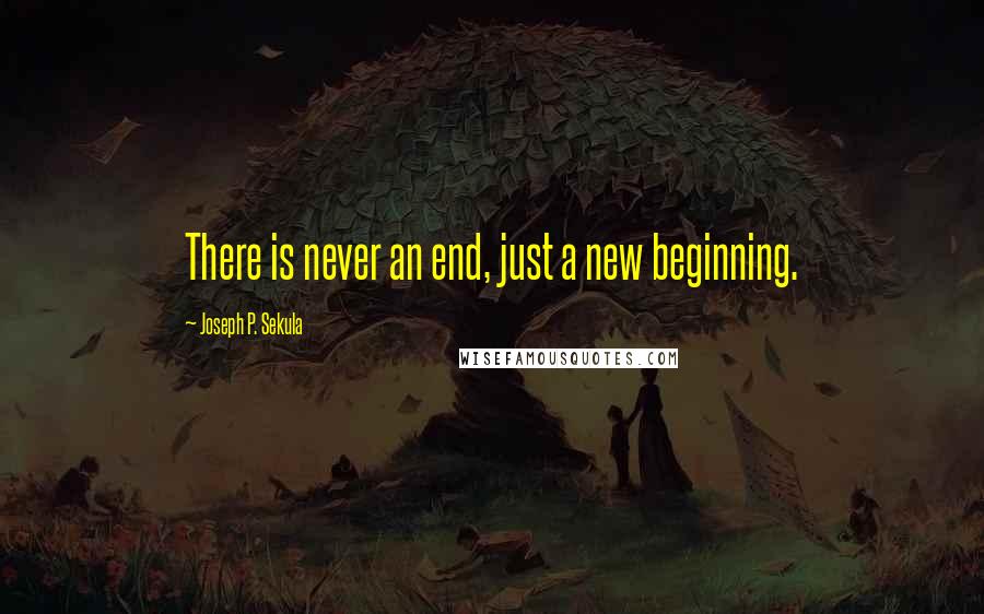 Joseph P. Sekula Quotes: There is never an end, just a new beginning.