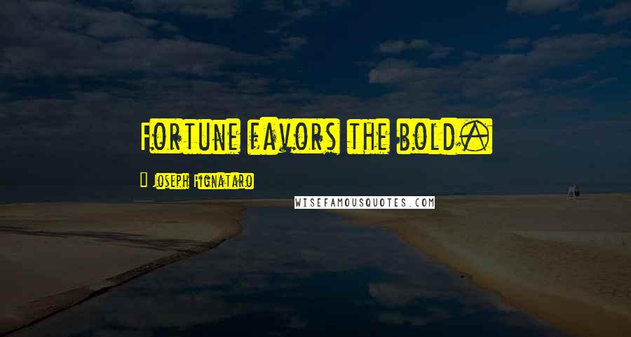 Joseph Pignataro Quotes: Fortune favors the bold.