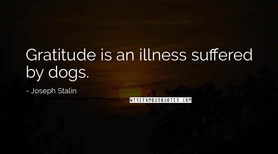 Joseph Stalin Quotes: Gratitude is an illness suffered by dogs.