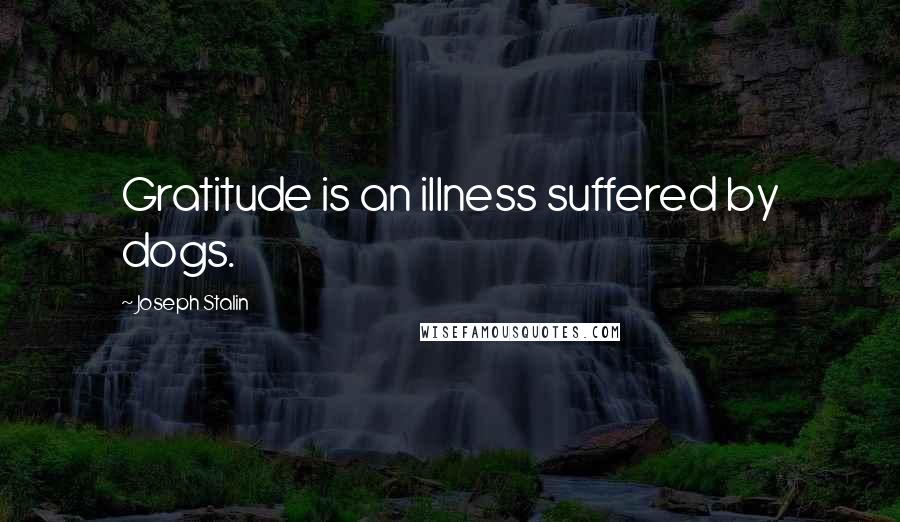 Joseph Stalin Quotes: Gratitude is an illness suffered by dogs.