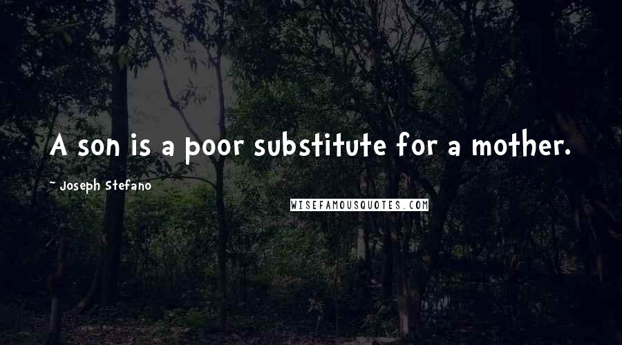 Joseph Stefano Quotes: A son is a poor substitute for a mother.