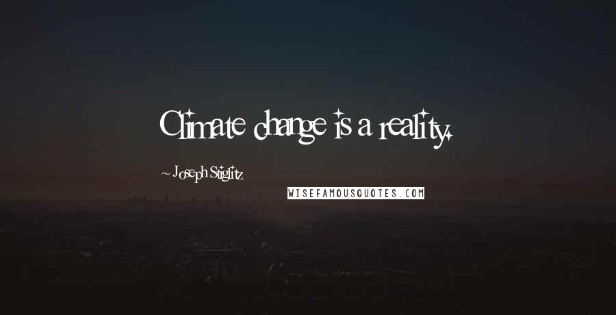 Joseph Stiglitz Quotes: Climate change is a reality.